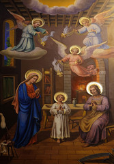 Holy Family, fresco in the Franciscan Church of the Annunciation in Ljubljana, Slovenia 
