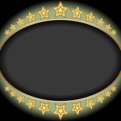 black background with golden stars