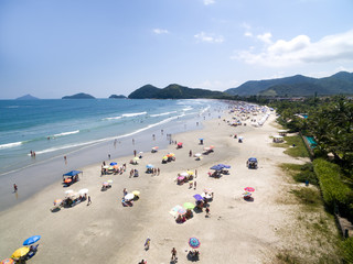 Obraz premium Aerial View of Camburi Beach, Sao Paulo, Brazil