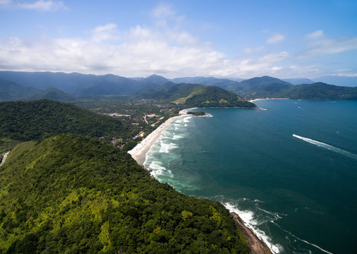 Aerial View of Sao Sebastiao Beaches, Brazil