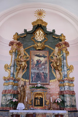 Altar in the Church of the Assumption of the Virgin Mary in Pakrac, Croatia 
