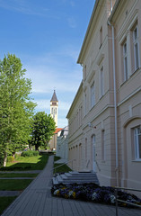 Kursalon in Lipik, health resort is now used as a hospital. Lipik, Croatia 