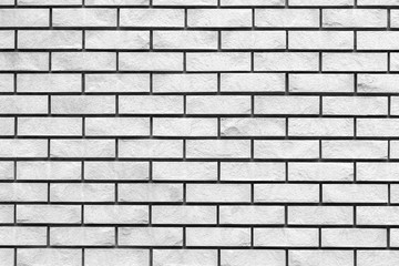 Naklejka premium White brick wall texture for background.