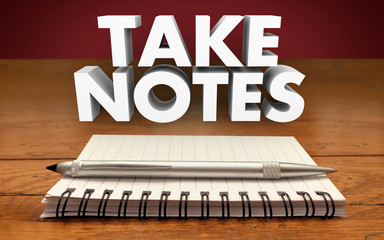 Take Notes Remember Meeting Lecture Reminder Important Informati