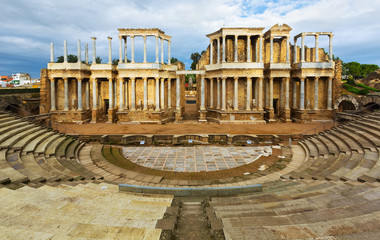  Antique Roman Theatre at Merida - obrazy, fototapety, plakaty