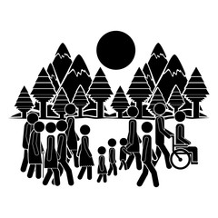 people walking design 