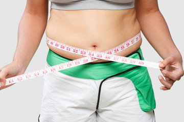 Measure tape around fat belly