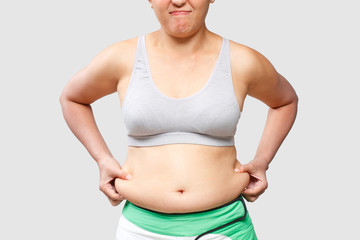 Women body fat belly