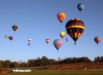 Obraz premium Hot-Air Balloons in Flight!!!