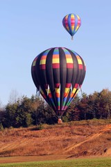 Obraz premium Hot Air Balloons Landing!!