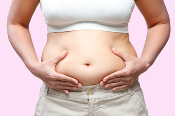 Women body fat belly