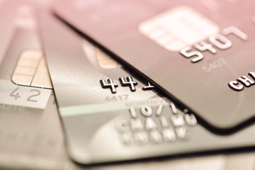 credit cards macro shot