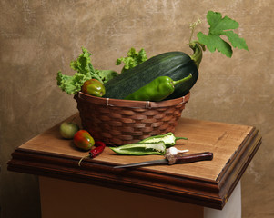Country Still Life with Vegetables