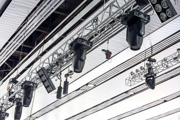 stage illumination lights equipment and projectors