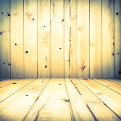 Wooden plank room light vintage filter