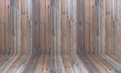 perspective dark brown wooden background and floor