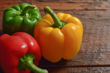 Red Green and Yellow sweet pepper