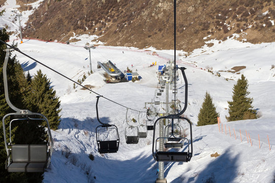 chair lift in the mountains ski resort