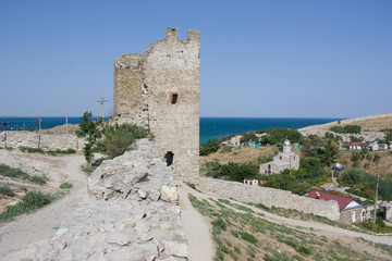 Fototapeta na wymiar Genoese fortress in Theodosia. Crimea