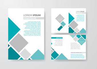 Vector flyer template design. For business brochure or leaflet.