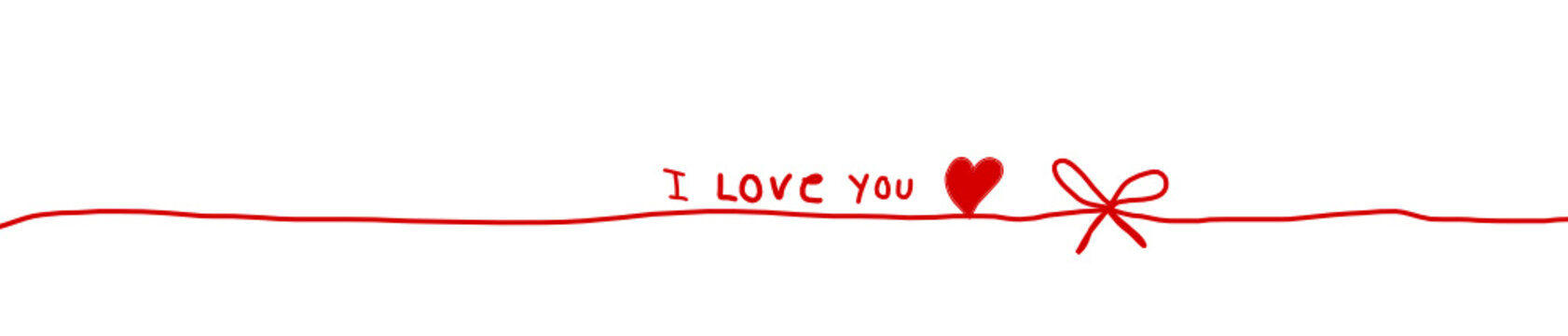 schleife rot i love you text gruß