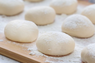 Fototapeta na wymiar Dough made for cooking pastries