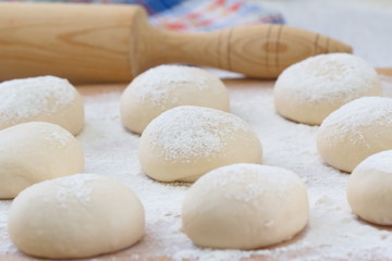 Fototapeta na wymiar Dough made for cooking pastries