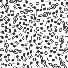 Seamless music notes pattern