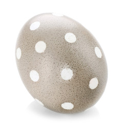 Easter polka-dot egg isolated on white background