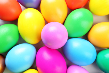 Fototapeta na wymiar Colorful Easter eggs closeup