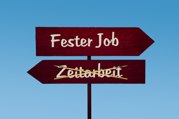 Schild 48 - Fester Job