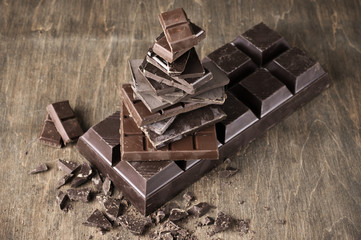 Stack of various chocolate