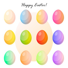 Vector illustration of easter eggs.