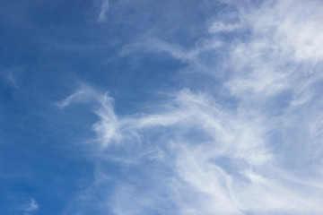 clouds in the blue sky.
