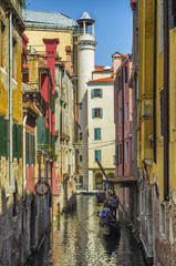 One of the canals of popular Venice, Italy