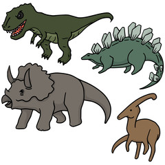 vector set of dinosaur