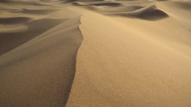 Sand storm on sand dunes