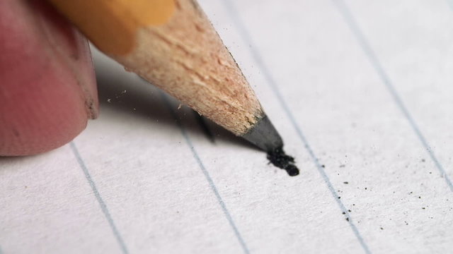 Pencil Tip Breaking Super Slow Motion