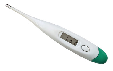 clinical thermometer,°C, isolated on White 