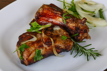 Grilled pork ribs