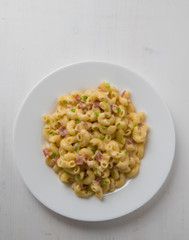 macaroni and cheese on white plate
