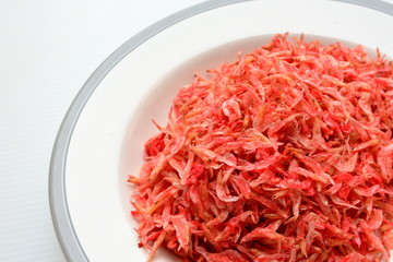 dried shrimp in dish