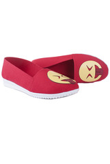 Pair of espadrilles isolated on a white background