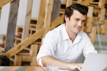 Young businessman in office