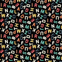 Alphabet vector pattern.Paper ribbon alphabet pattern.Vector Alphabet seamless .Vector Alphabet flat style.Vector  Color bright Alphabet.Vector font pattern isolated on background.Vector Type.