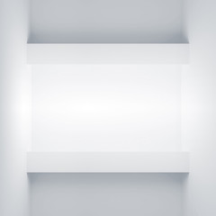  Wall with empty light niche. 3d illustration