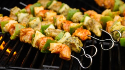 Chicken Ticka Kebab on skewers