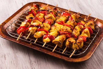 Indian chicken tikka kebabs
