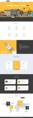 One page website design template. Vector 