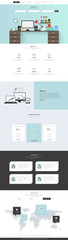 One page website design template. Vector 